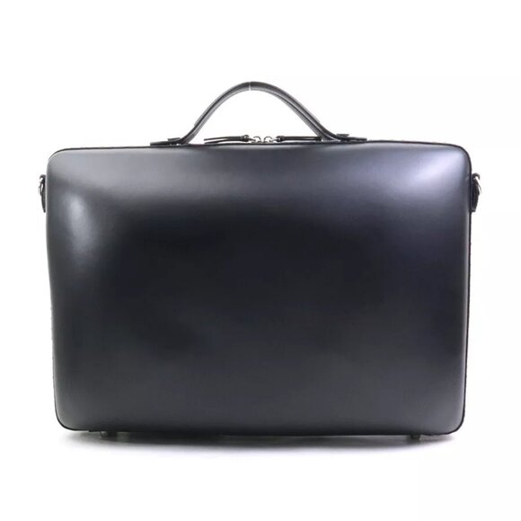 Auth FENDI Large Suitcase Boston bag black leather - Picture 4 of 15